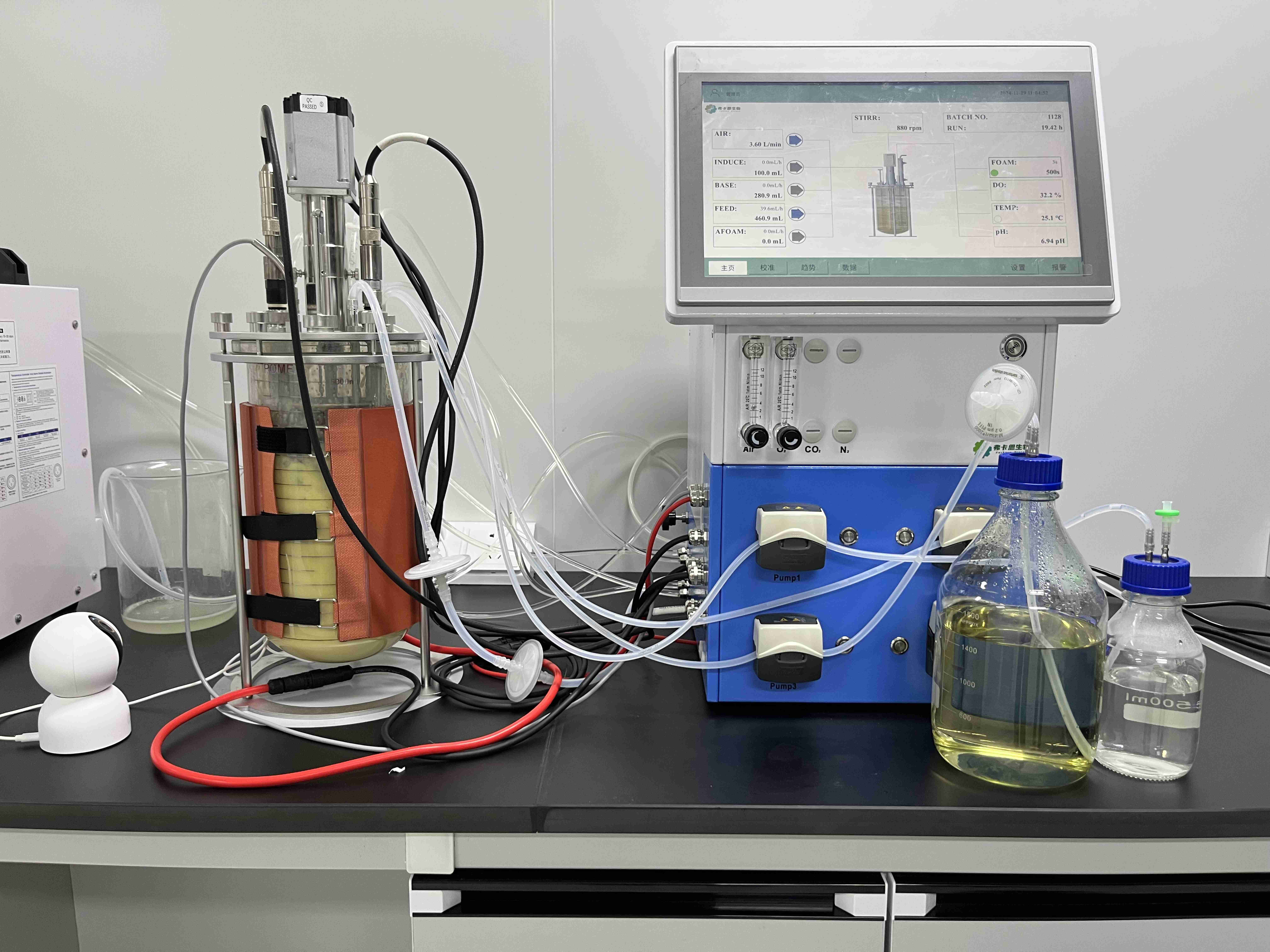 弗卡恩5L 发酵罐在客户端大肠杆菌高密度发酵